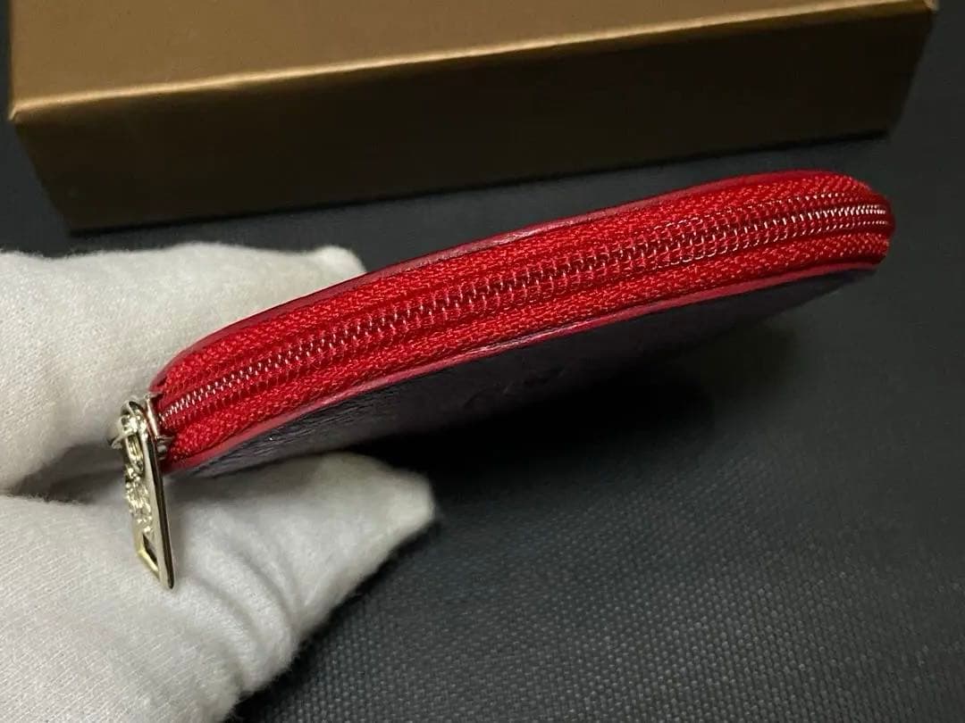 未使用 ロエベ アナグラム アマソナ クッキー ケース 小銭入れ レザー紫