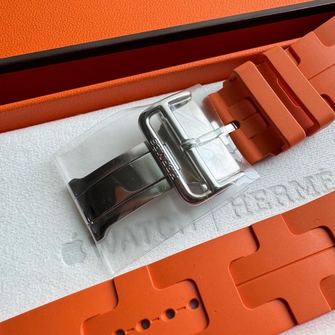 2848 ほぼ未使用　Apple Watch エルメス　オレンジ　キリム　ラバー