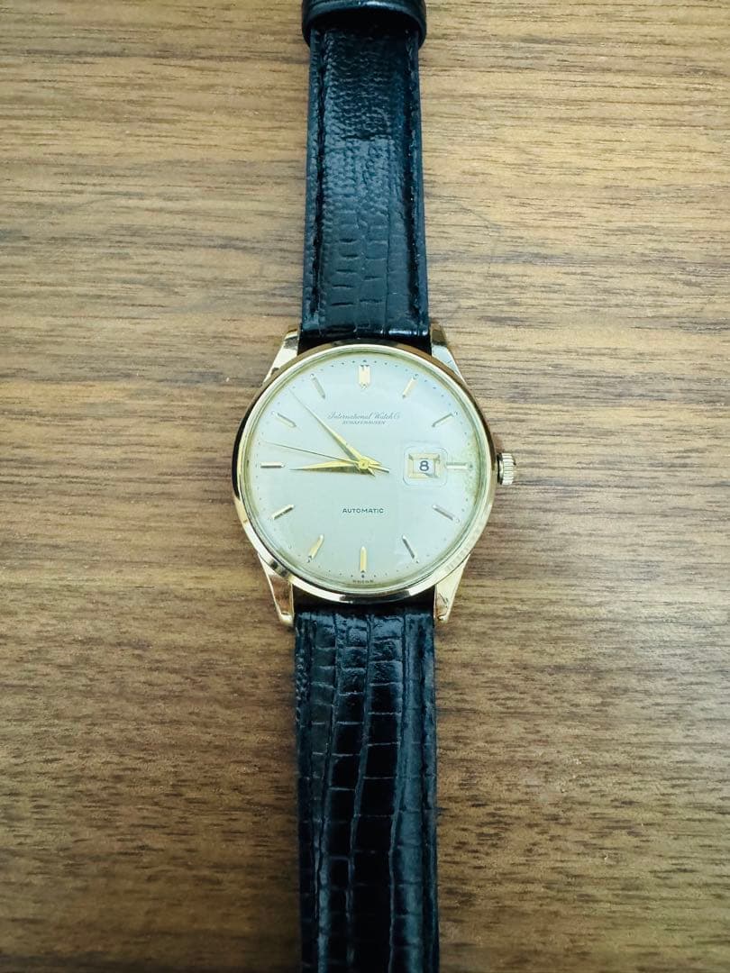 IWC オールドインター自動巻 金張（ゴールドキャップ／いわゆる厚張） デイト