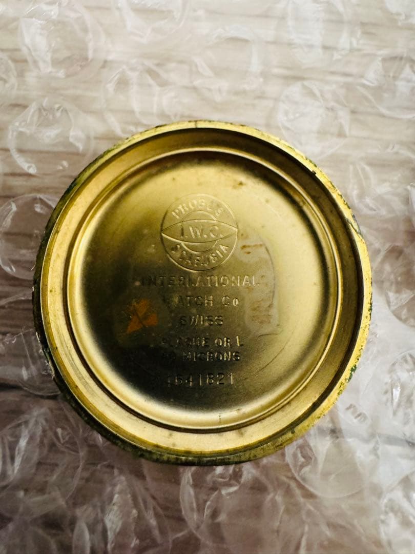 IWC オールドインター自動巻 金張（ゴールドキャップ／いわゆる厚張） デイト