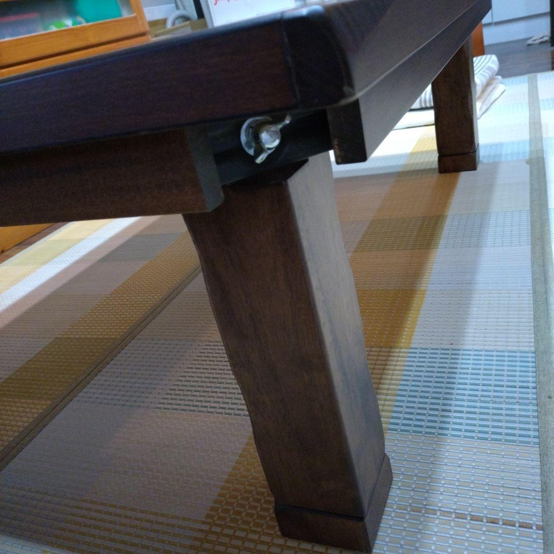 【ヒナフア】　ダークブラウン木製長方形こたつ