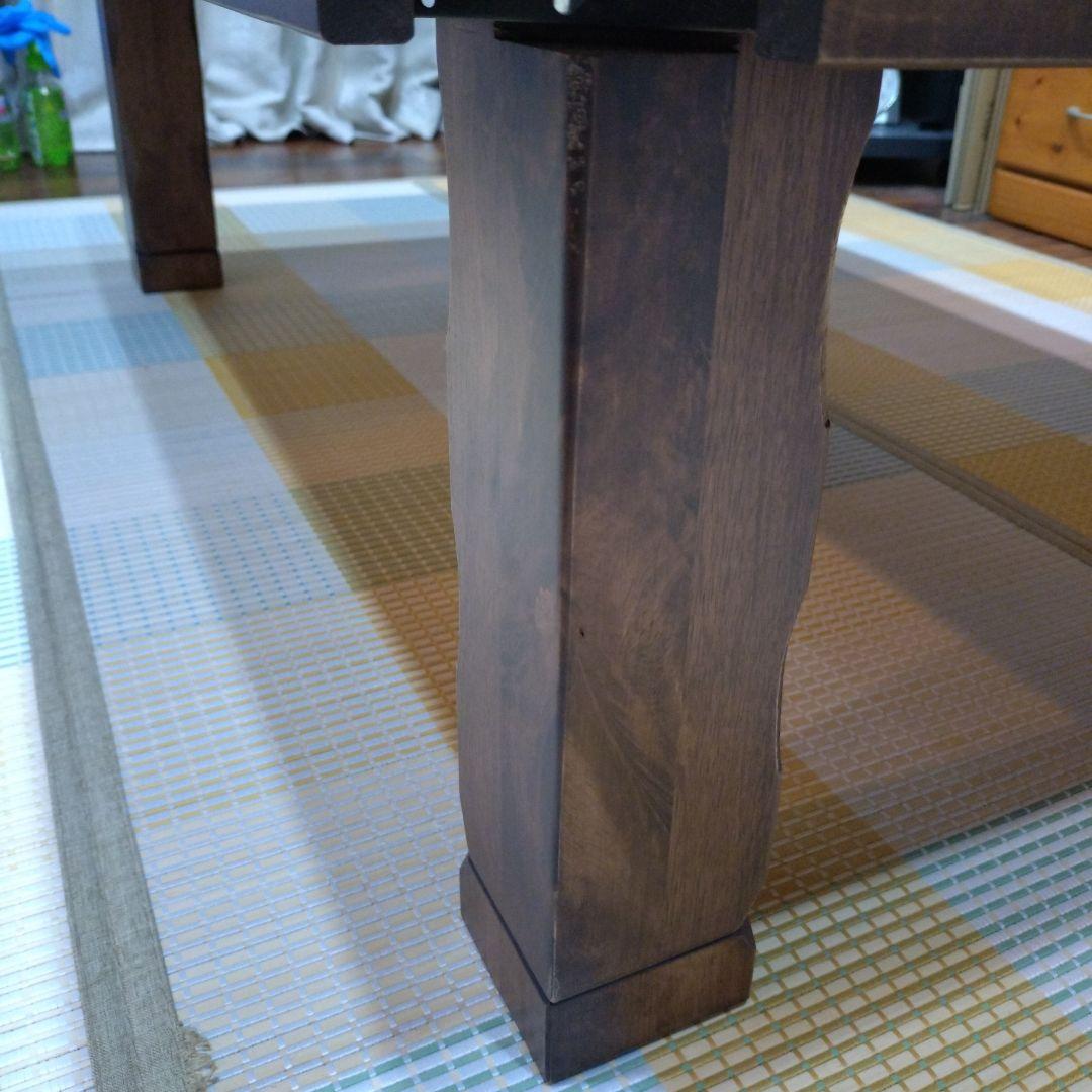 【ヒナフア】　ダークブラウン木製長方形こたつ