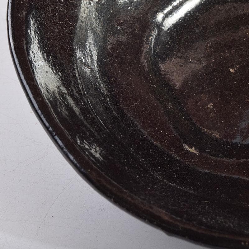 茶道具　楽吉左衛門作　黒楽平茶碗　時代箱　M　R9349