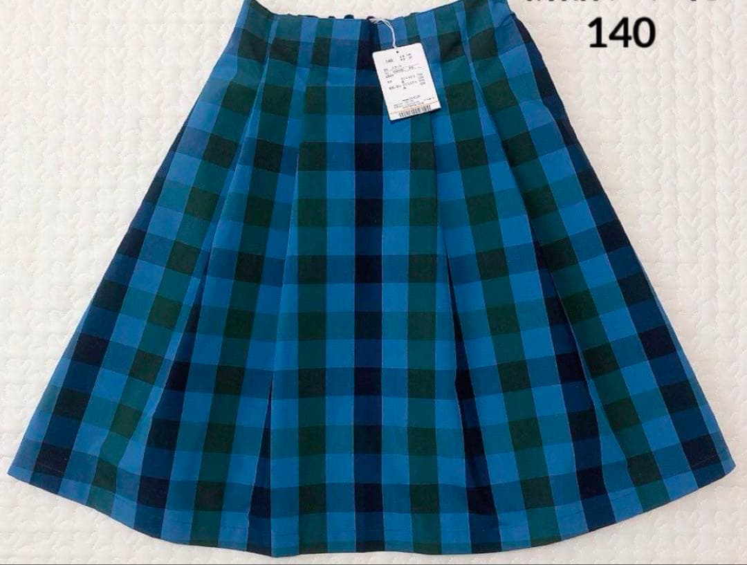 ほぼ新品　familiar チェックスカート　140