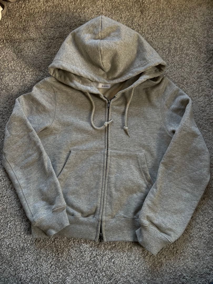 KAIKO ダブルジップ フーディ グレー サイズ0