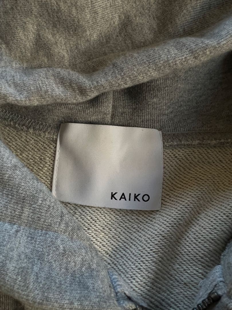 KAIKO ダブルジップ フーディ グレー サイズ0
