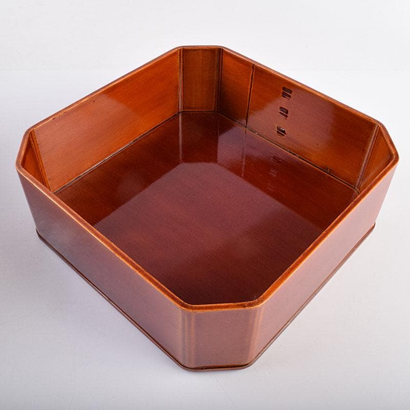 塗師　木村表恵作　木製漆器　大徳寺重　四方五段重箱　共箱　V　R8911H