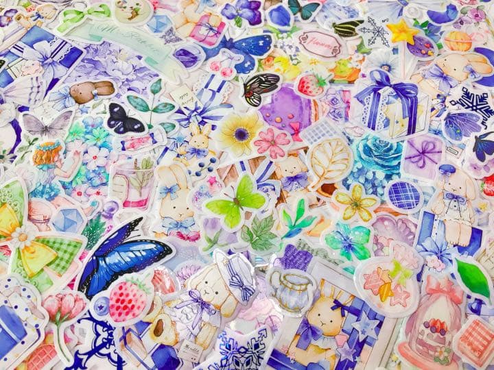 可愛いい❤️❤️フレークシール( ⸝⸝•ᴗ•⸝⸝ )お洒落なうさぎさんのセット♡♡