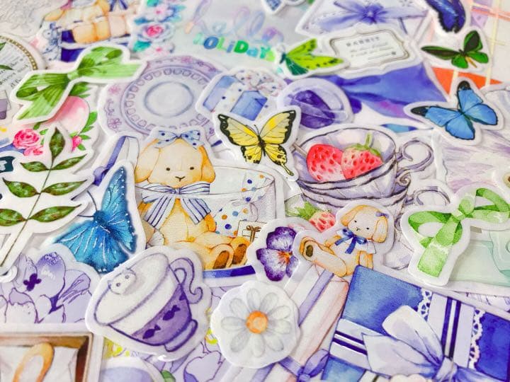 可愛いい❤️❤️フレークシール( ⸝⸝•ᴗ•⸝⸝ )お洒落なうさぎさんのセット♡♡