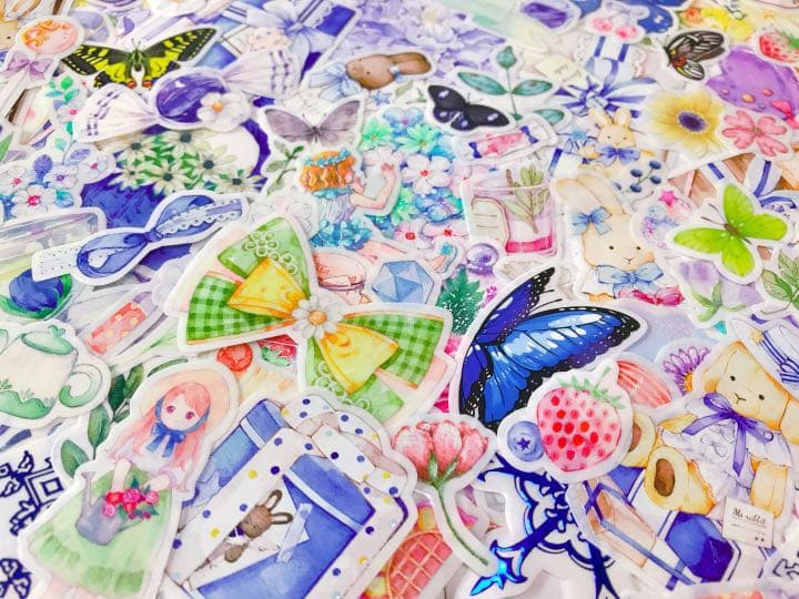 可愛いい❤️❤️フレークシール( ⸝⸝•ᴗ•⸝⸝ )お洒落なうさぎさんのセット♡♡