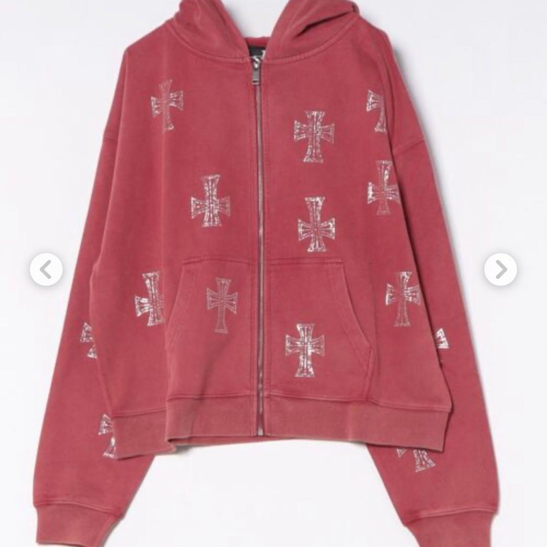 Unknown アンノウン　十字架　ラインストーンパーカー　LHP ニードルズ