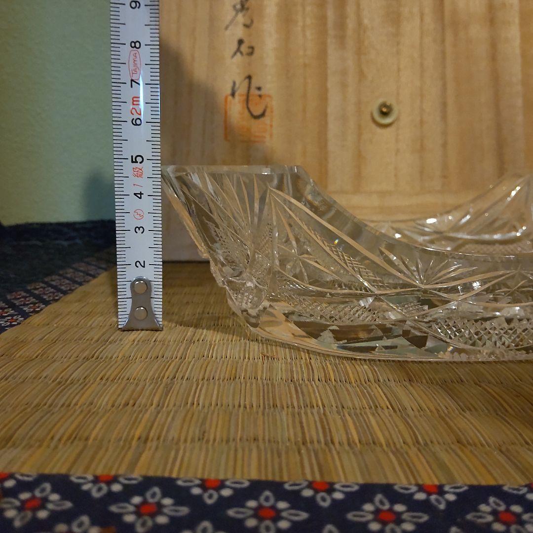 須田秀石　茶懐石用、クリスタル舟形向付け鉢　８客プラス２客