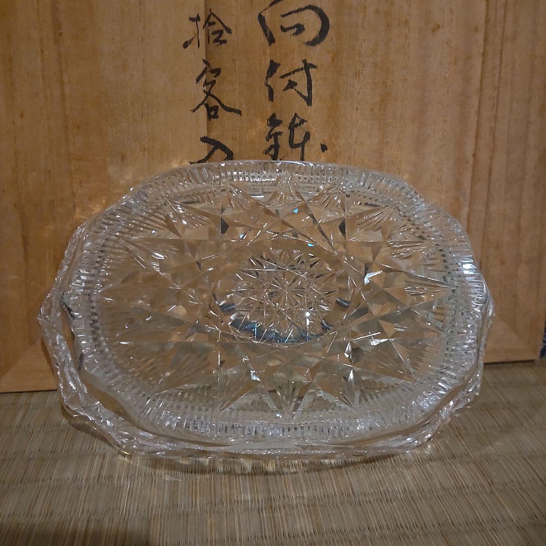 須田秀石　茶懐石用、クリスタル舟形向付け鉢　８客プラス２客