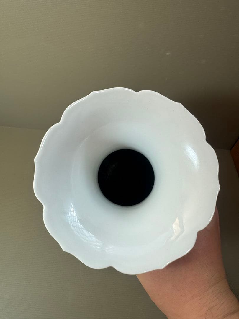 2902 松右衛門作　染付山水　花瓶　35cm