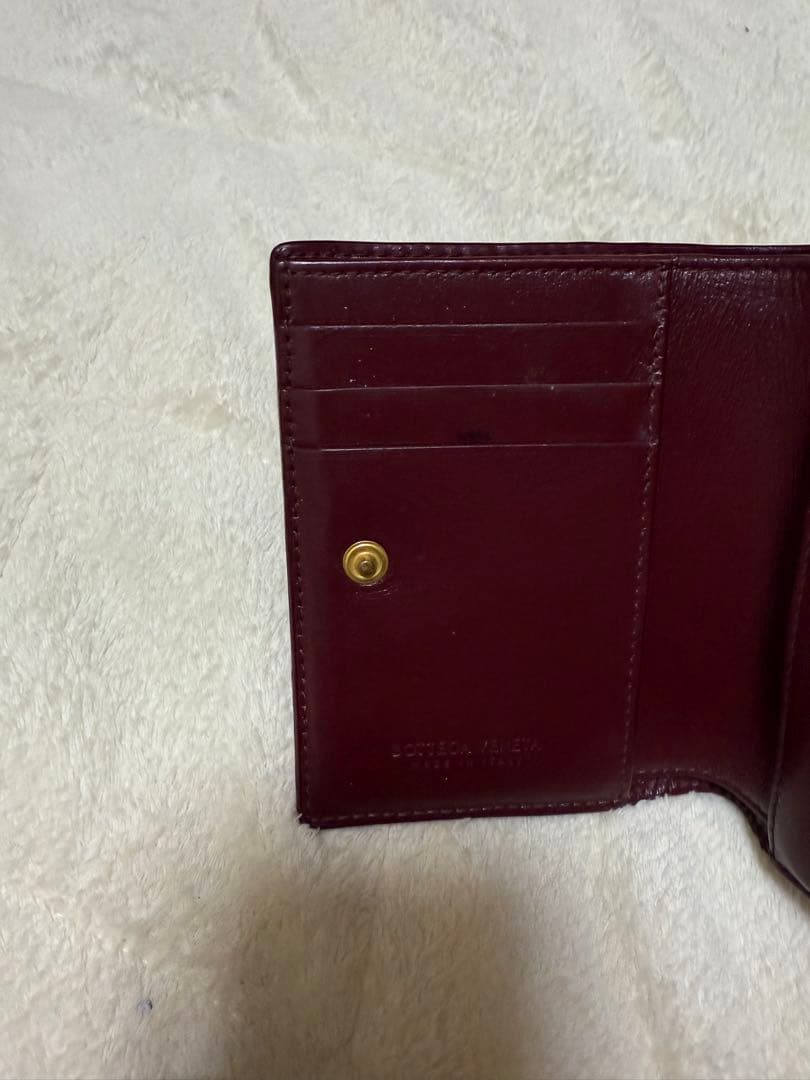 BOTTEGA VENETA バーガンディ 二つ折り財布