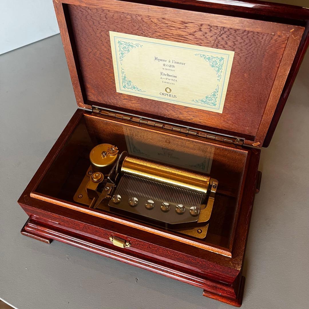 新品⭐︎ORPHEUS オルフェウス オルゴール 50弁 エーデルワイス 愛の讃歌