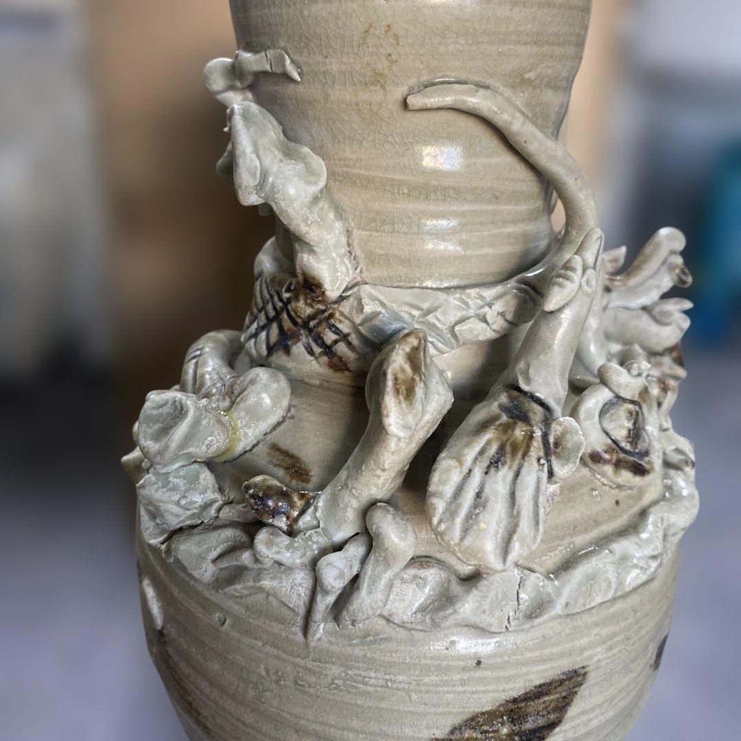 中国美術　骨董品　人物壺　貴重　箱付き