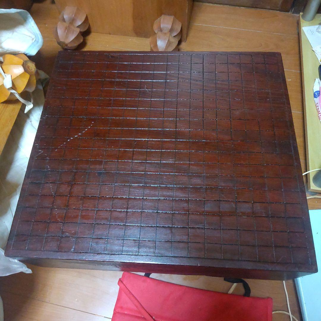 赤樫(あかがし)碁盤　真天地柾目　4.6寸　カバーなし