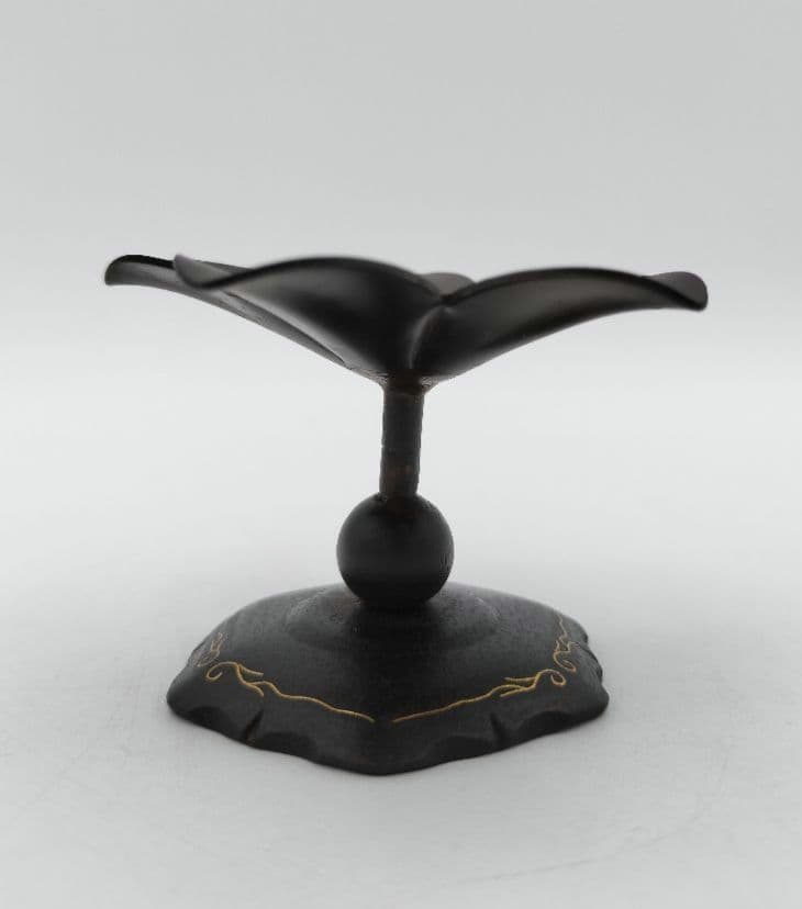 b258 【新品・未使用】蓋置 嵌金 突羽根 和田美之助 木箱 茶道具