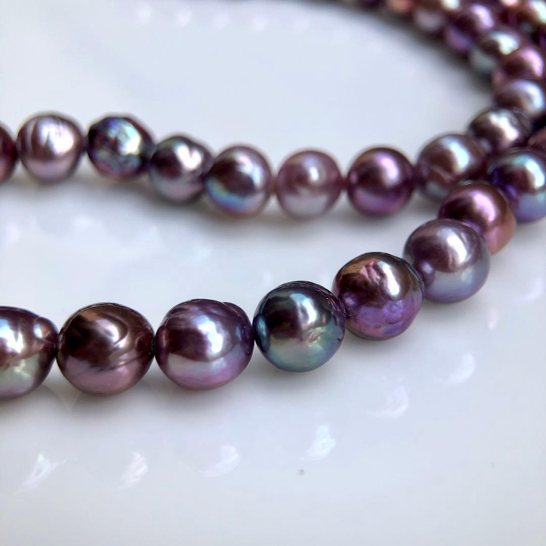 土下座チョコレートバロックパール　マルチカラー ネックレス連材BEN782