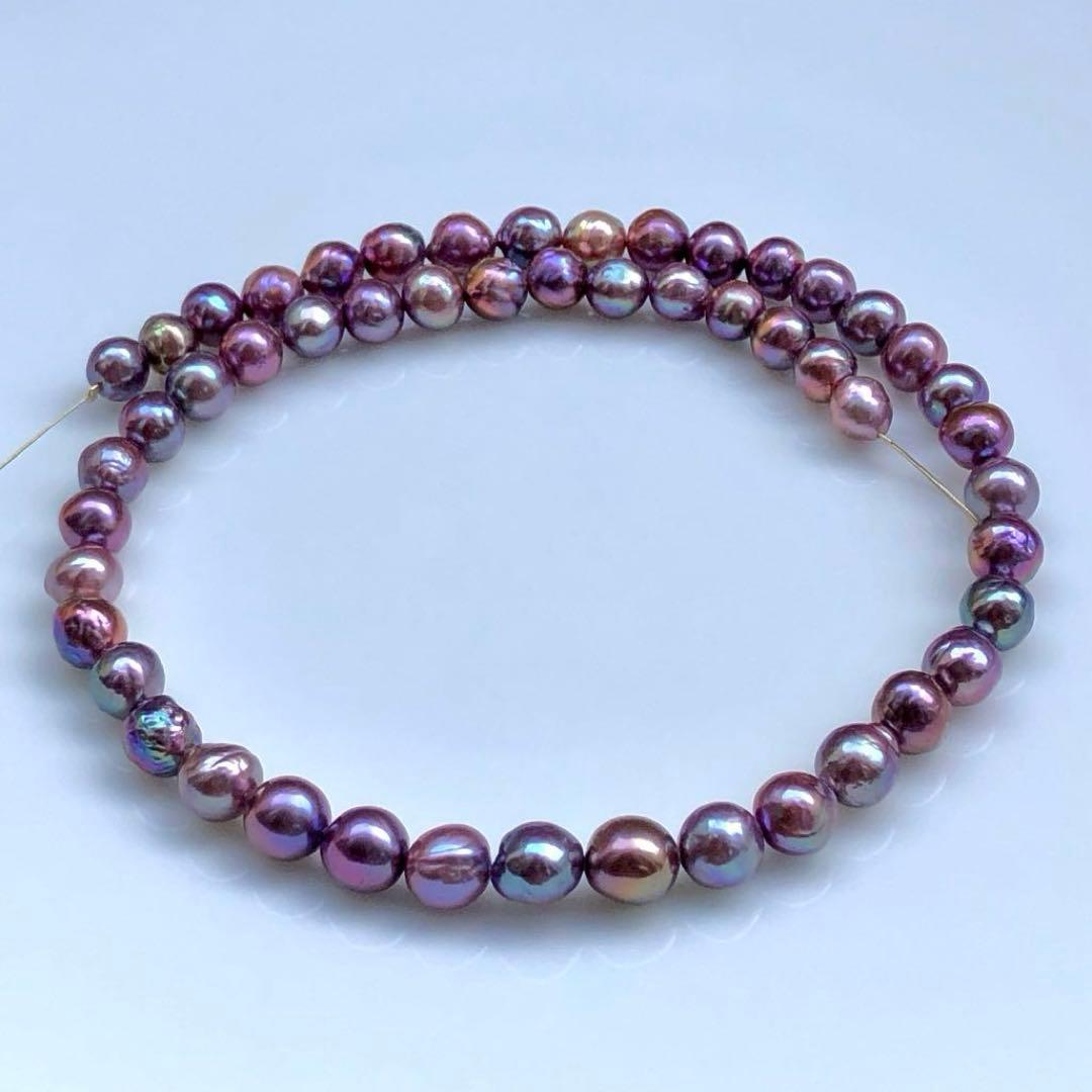 土下座チョコレートバロックパール　マルチカラー ネックレス連材BEN782