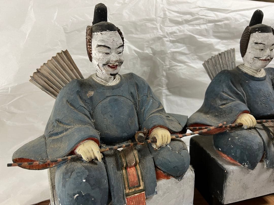 木彫　人形　2体