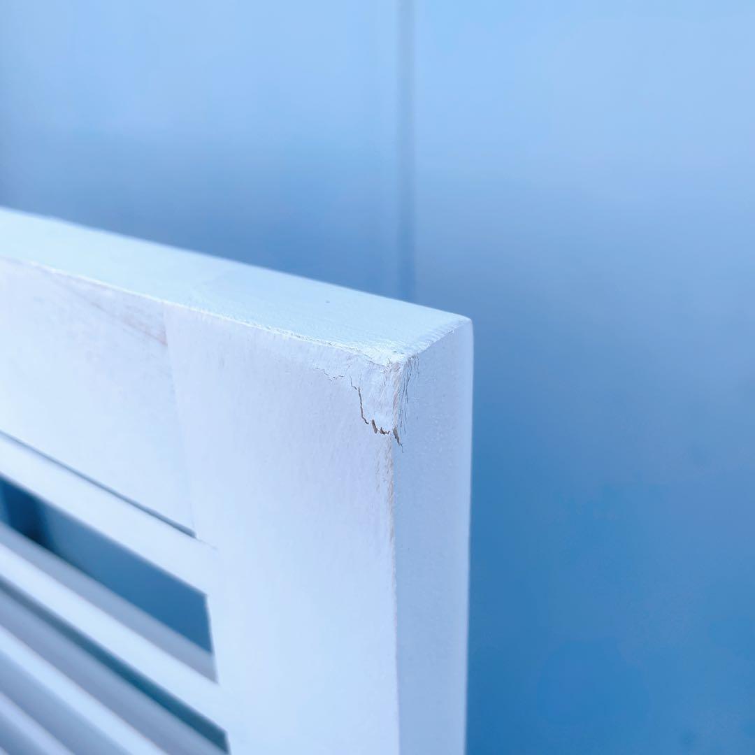 【美品/送料込】北欧風 木製4連パーテーション 衝立 白家具 間仕切り