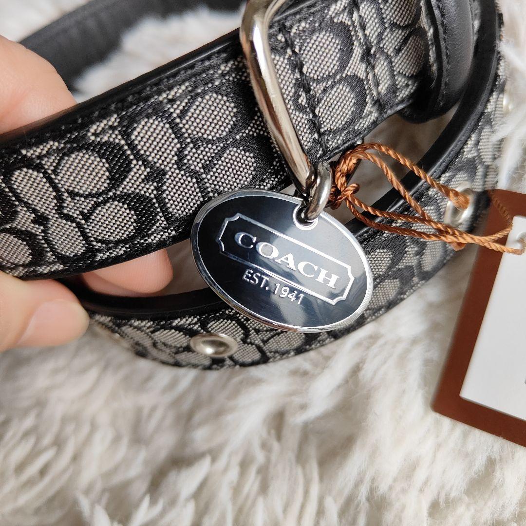 新品　コーチ　COACH　犬　首輪　中型犬　大型犬　ラージサイズ　シグネチャー