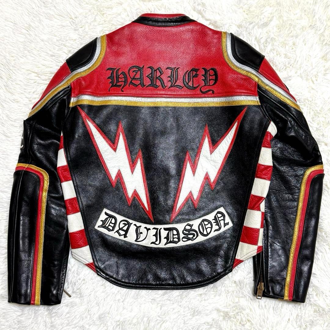 激レア⭐️ハーレーダビッドソン & マルボロマン 革ジャン ライダース 刺繍