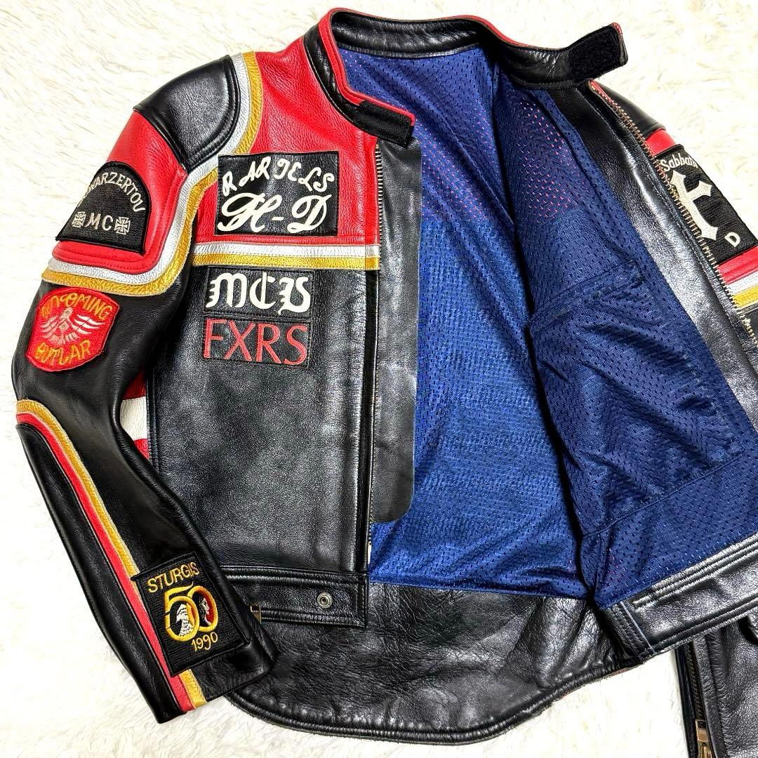 激レア⭐️ハーレーダビッドソン & マルボロマン 革ジャン ライダース 刺繍