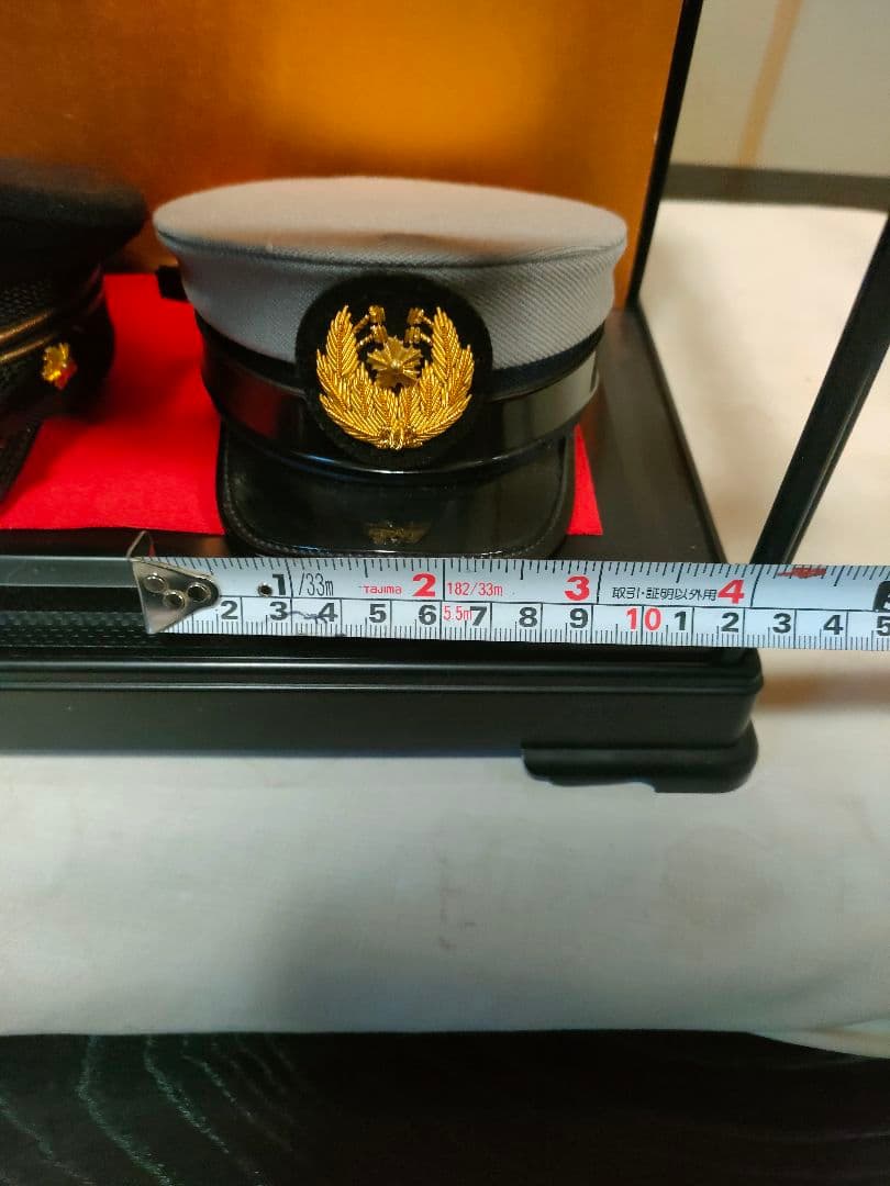 【希少】警察官帽子　ミニチュア　セット　2点　組み立て式ケース付　昭和レトロ