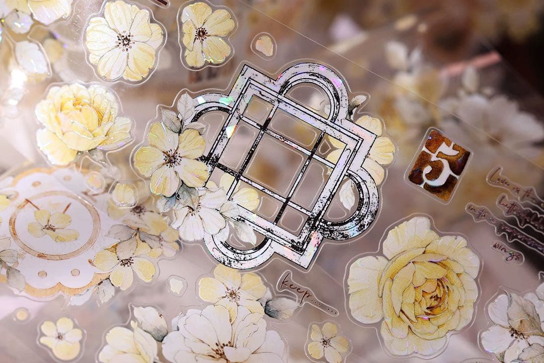 ⭐️SALE⭐️小白家文創《黄玫瑰》海外マスキングテープ マステ 【2745】