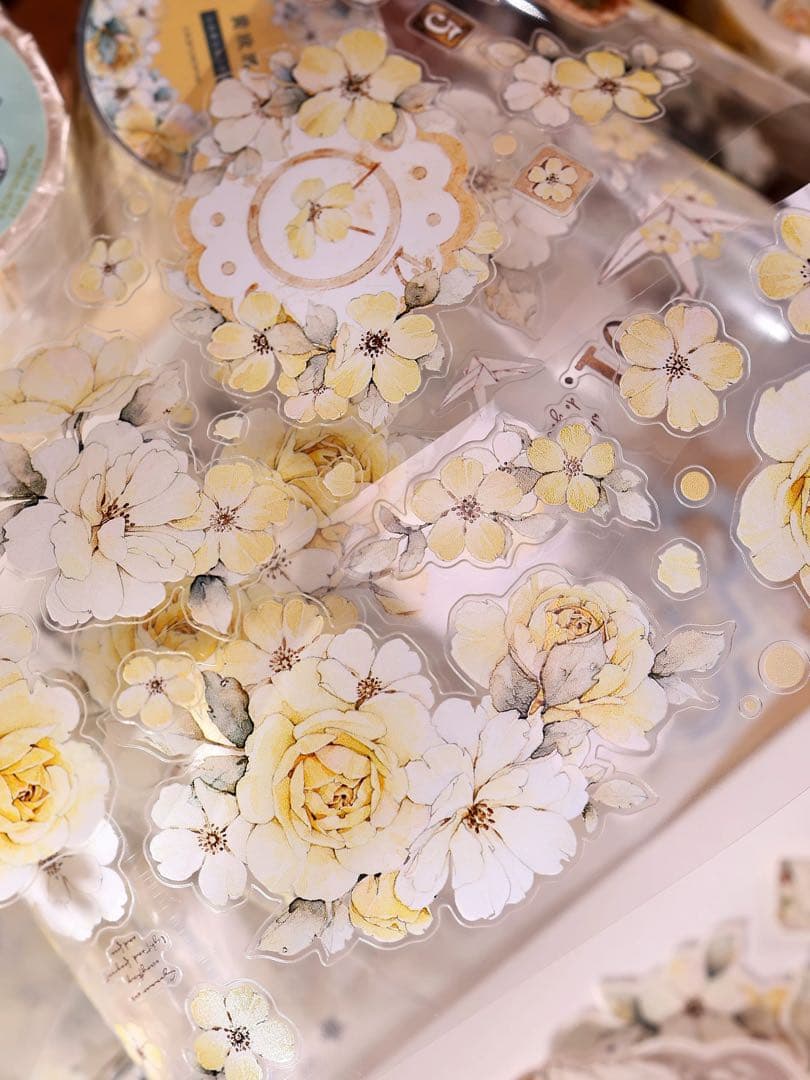 ⭐️SALE⭐️小白家文創《黄玫瑰》海外マスキングテープ マステ 【2745】