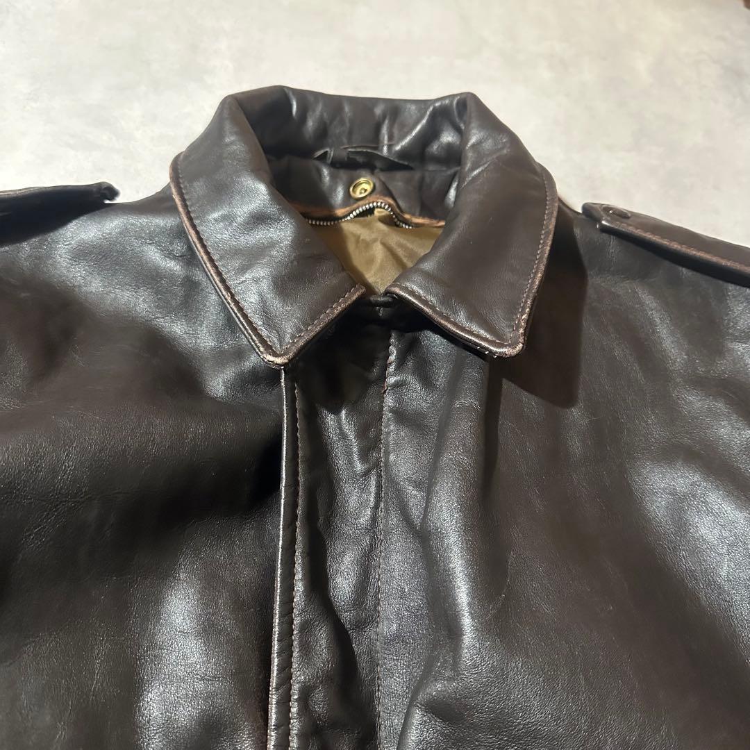 Schott A-2 フライト ジャケット レザー ブラウン