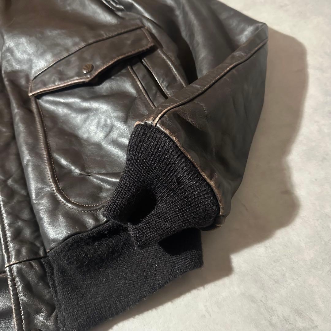 Schott A-2 フライト ジャケット レザー ブラウン