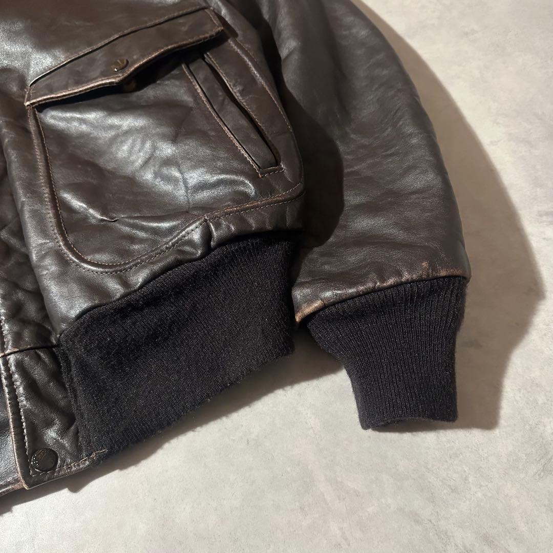 Schott A-2 フライト ジャケット レザー ブラウン