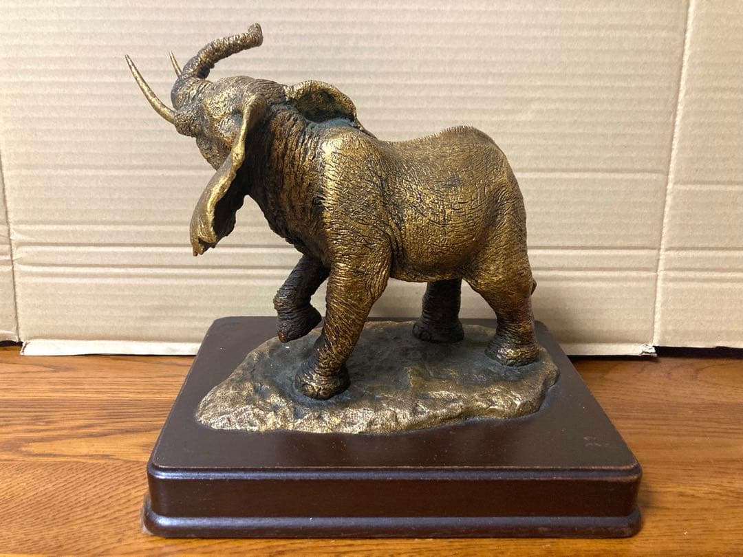 80年代 ビンテージ アンソニー・ジョーンズ ゴールデンエレファント ブロンズ像