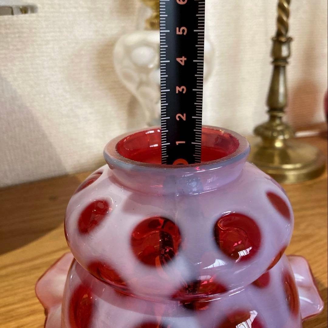 （専用）フェントン　1940年　オパールセント　ランプシェード　ドット