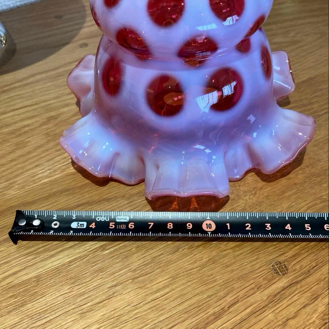 （専用）フェントン　1940年　オパールセント　ランプシェード　ドット