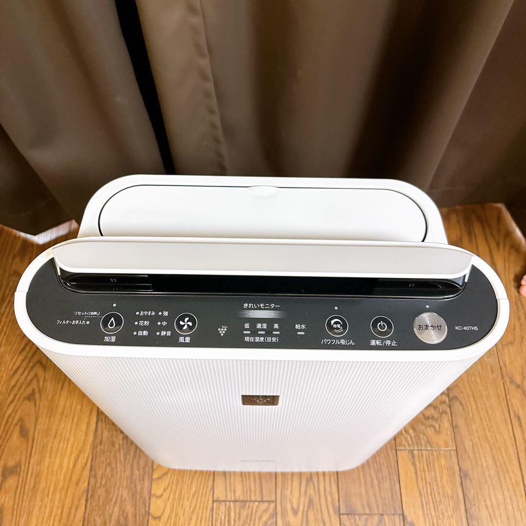 美品 ★ シャープ 加湿空気清浄機 KC-40TH5-W 2022年製 ホワイト