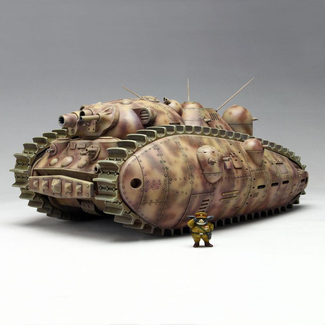 【絶版／激レア】宮崎駿の雑想ノート 夢の多砲塔戦車 悪役1号 短砲身型 1/72