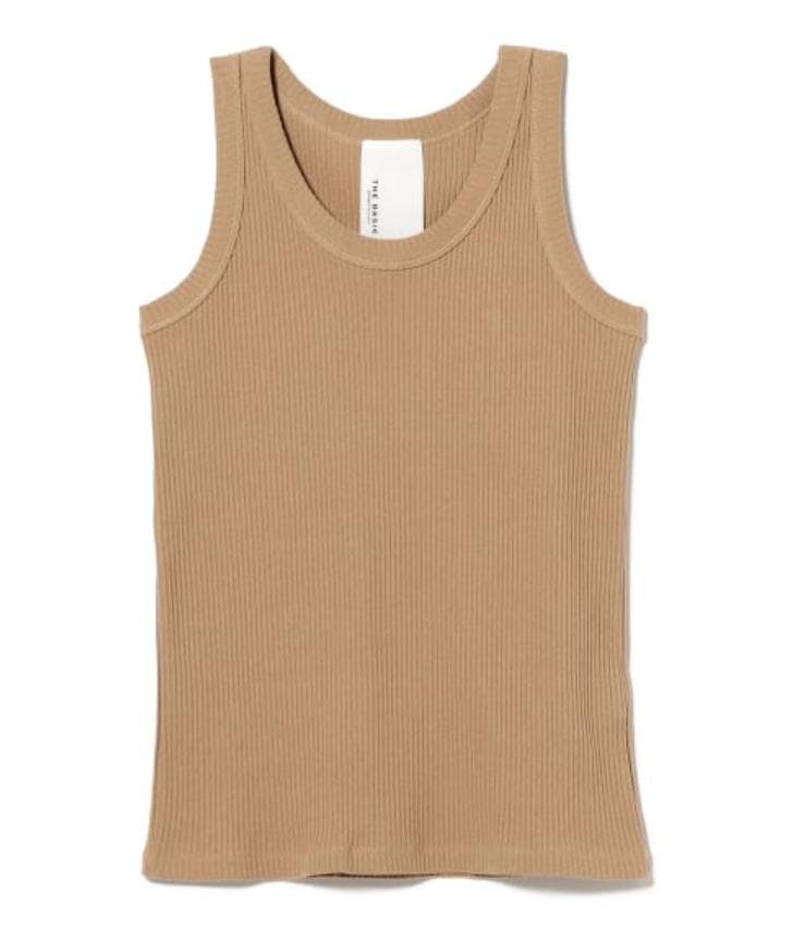 レディース ワイド リブ タンクトップ