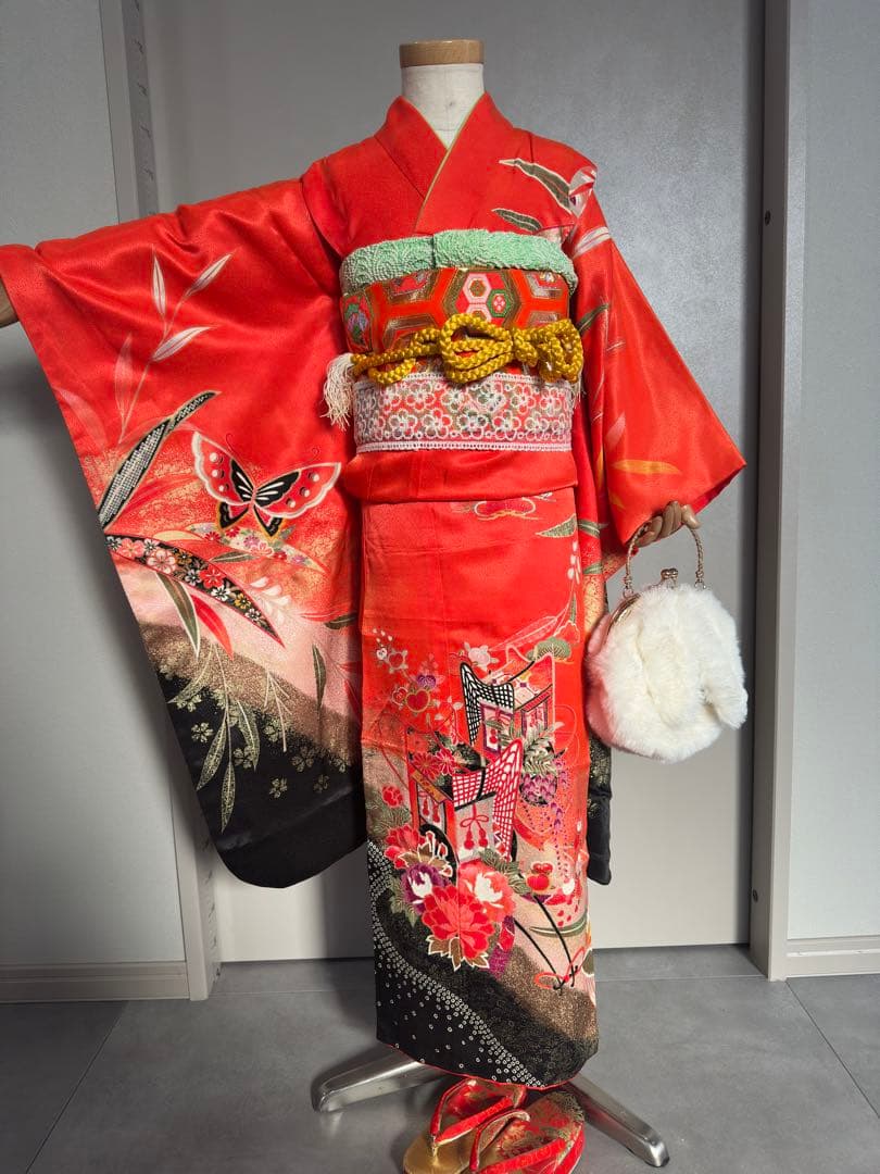 特別価格！！早い者勝ち！！七五三　フルセット　金彩着物　7歳