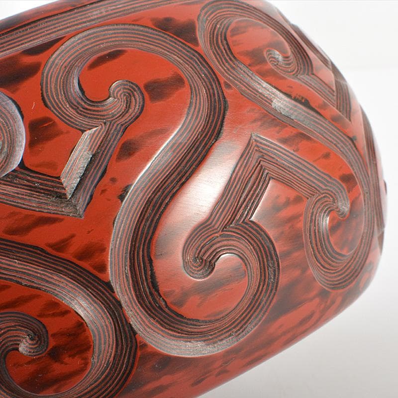 囲碁　碁石　瑪瑙碁石　約6mm　堆朱　倶利　剔犀碁笥　一套　在銘　U　R6799