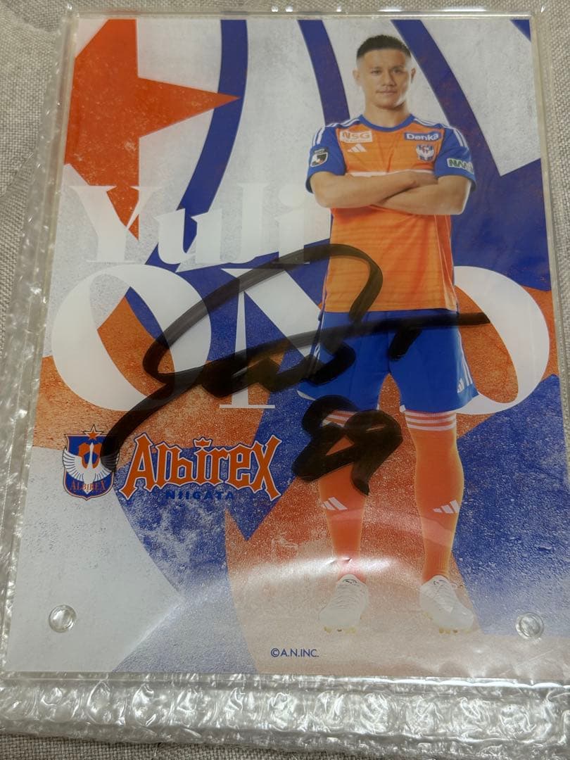 アルビレックス新潟　小野裕二選手　サイン入りグッズセット