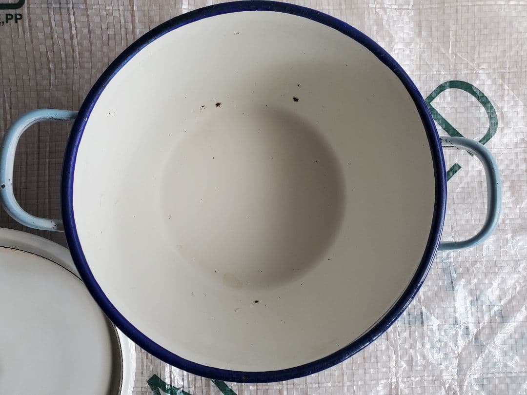 フランス　アンティーク　ホーロー　キャセロール