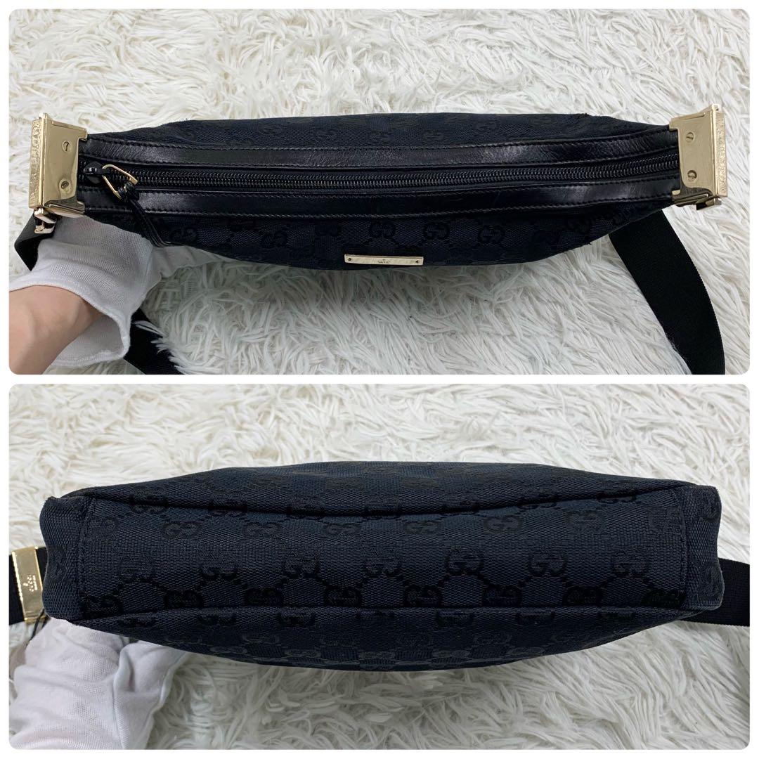 【✨極美品✨】グッチ ワンショルダーバッグ GGキャンバス ブラック