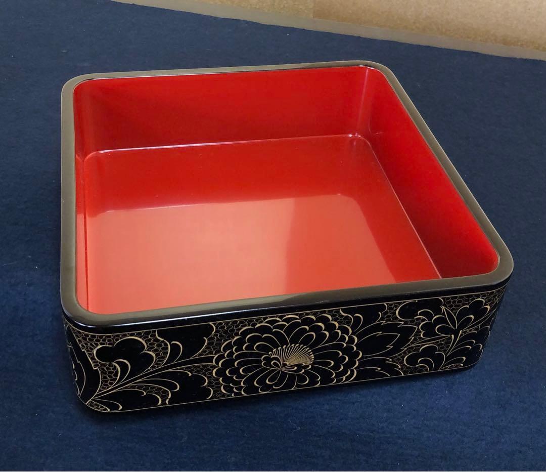 割引❗️《レ》輪島塗 沈金 二段重 輪島屋造 木製漆器 共箱　251110う5