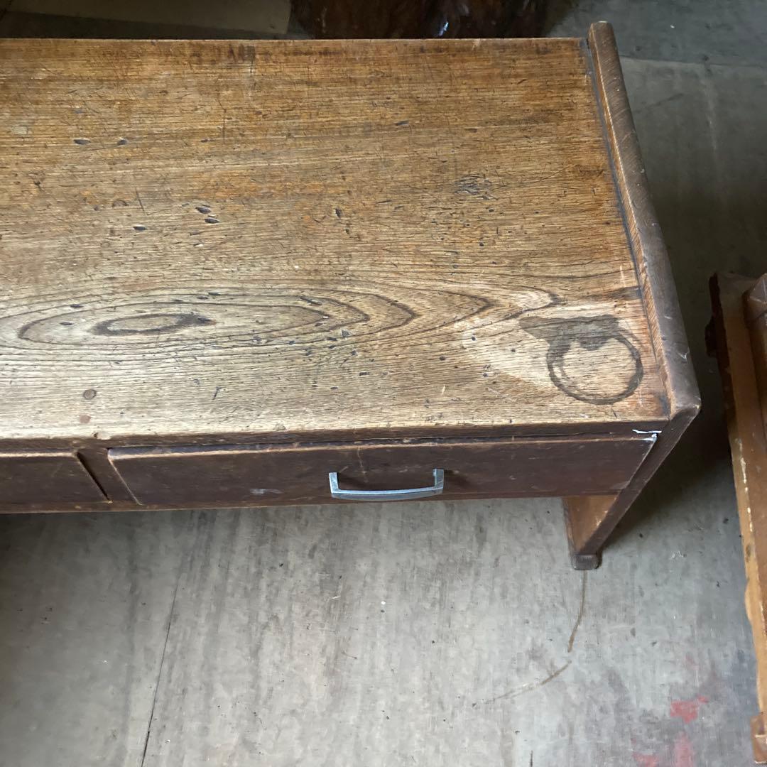 木製文机 2引き出し