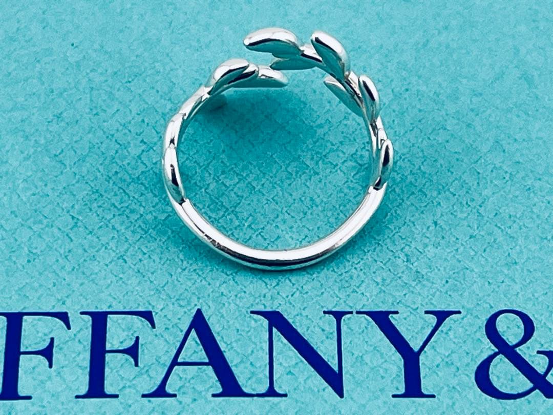 c922 ティファニー　オリーブリーフ　バイパス　リング　925 約15号